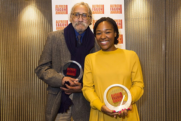Matura and Charlene James, 2014 Winner of the Alfred Fagon award